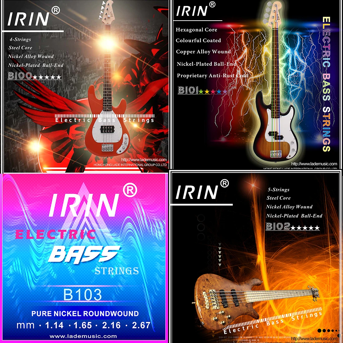 Musical Instrument With Strings - Cuerdas para bajo eléctrico IRIN, accesorio