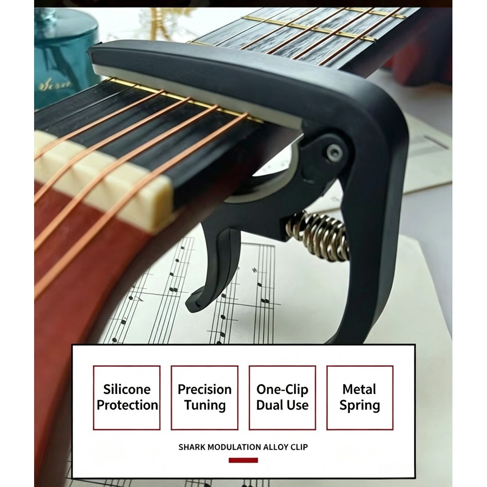 Capo de guitarra 2 en 1 con ex - Musical Instrument Art reseña y precio