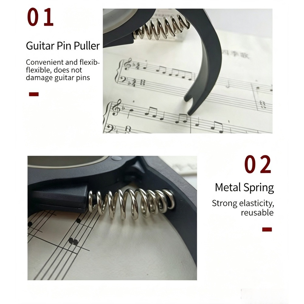 Capo de guitarra 2 en 1 con ex - Musical Instrument Art reseña y precio