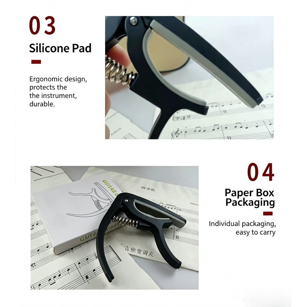Capo de guitarra 2 en 1 con ex - Musical Instrument Art reseña y precio