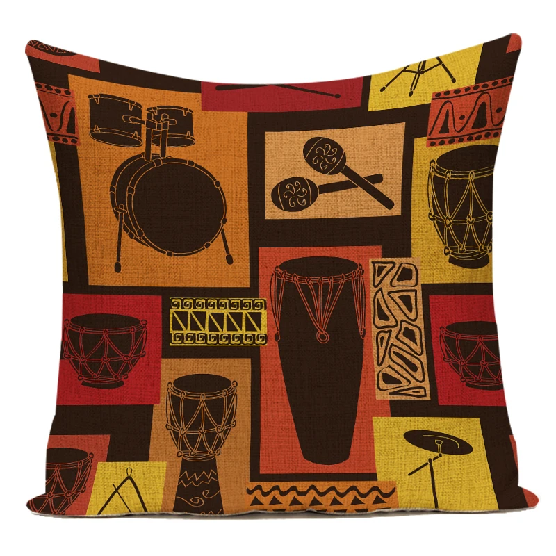 Funda de cojín Retro para muje - Musical Instrument Of Africa reseña y precio