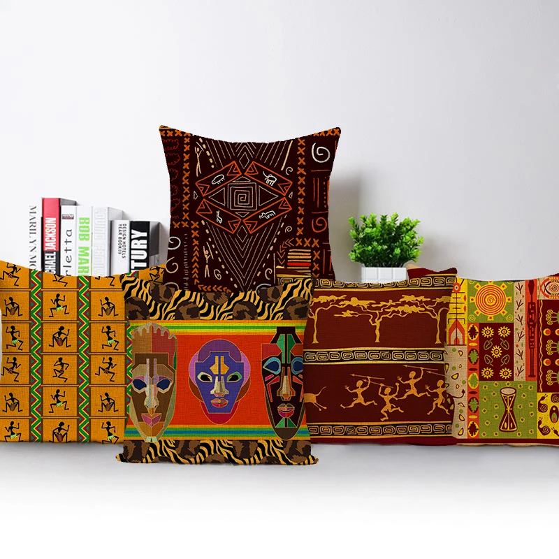 Funda de cojín Retro para muje - Musical Instrument Of Africa reseña y precio