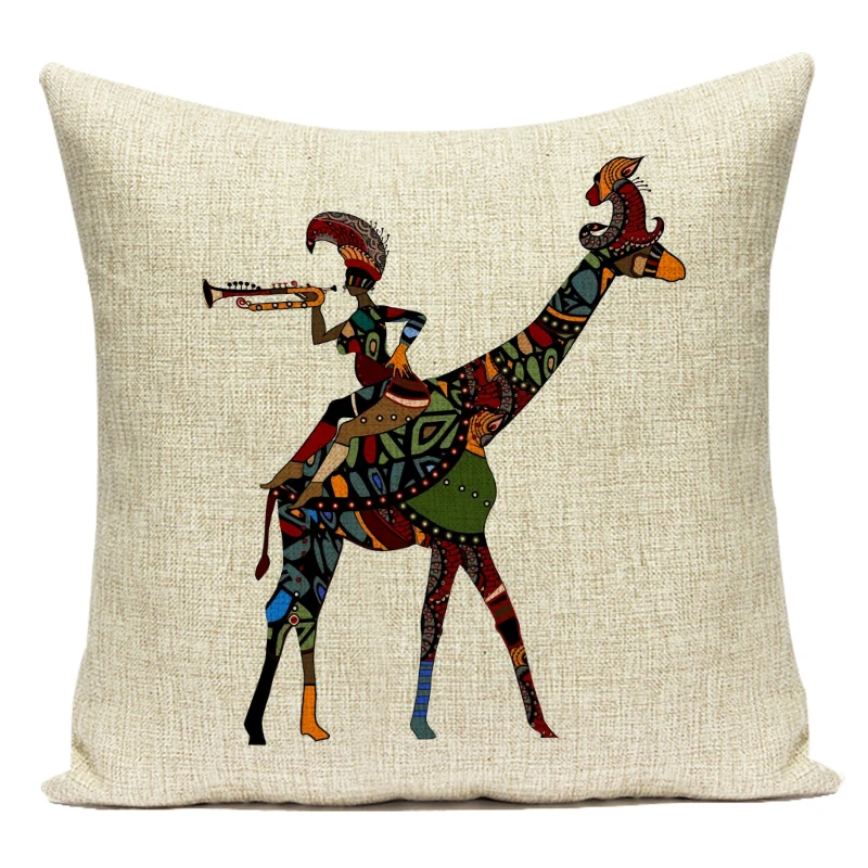 Funda de cojín Retro para muje - Musical Instrument Of Africa reseña y precio
