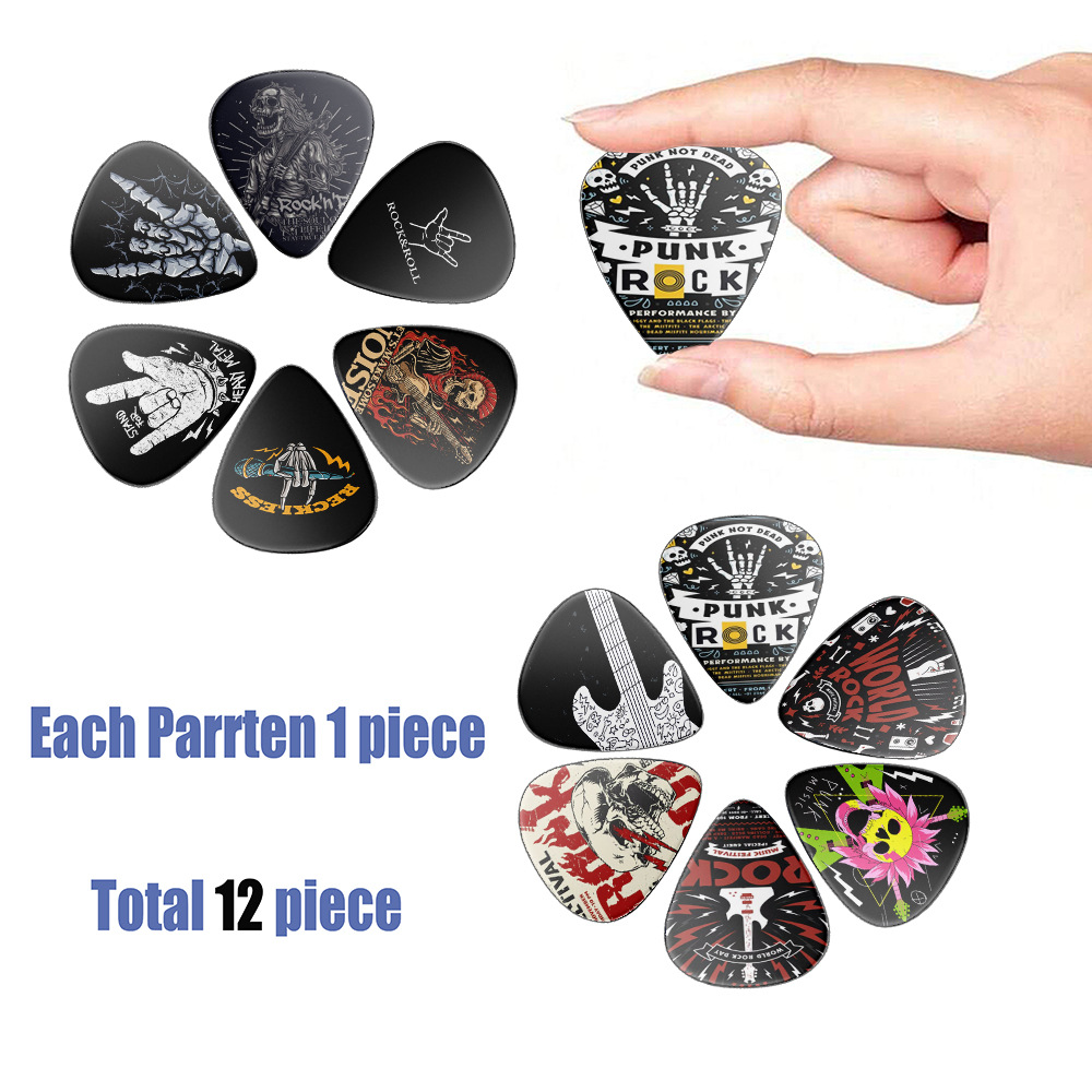 12 piezas de púas de guitarra  - Musical Instrument Art reseña y precio
